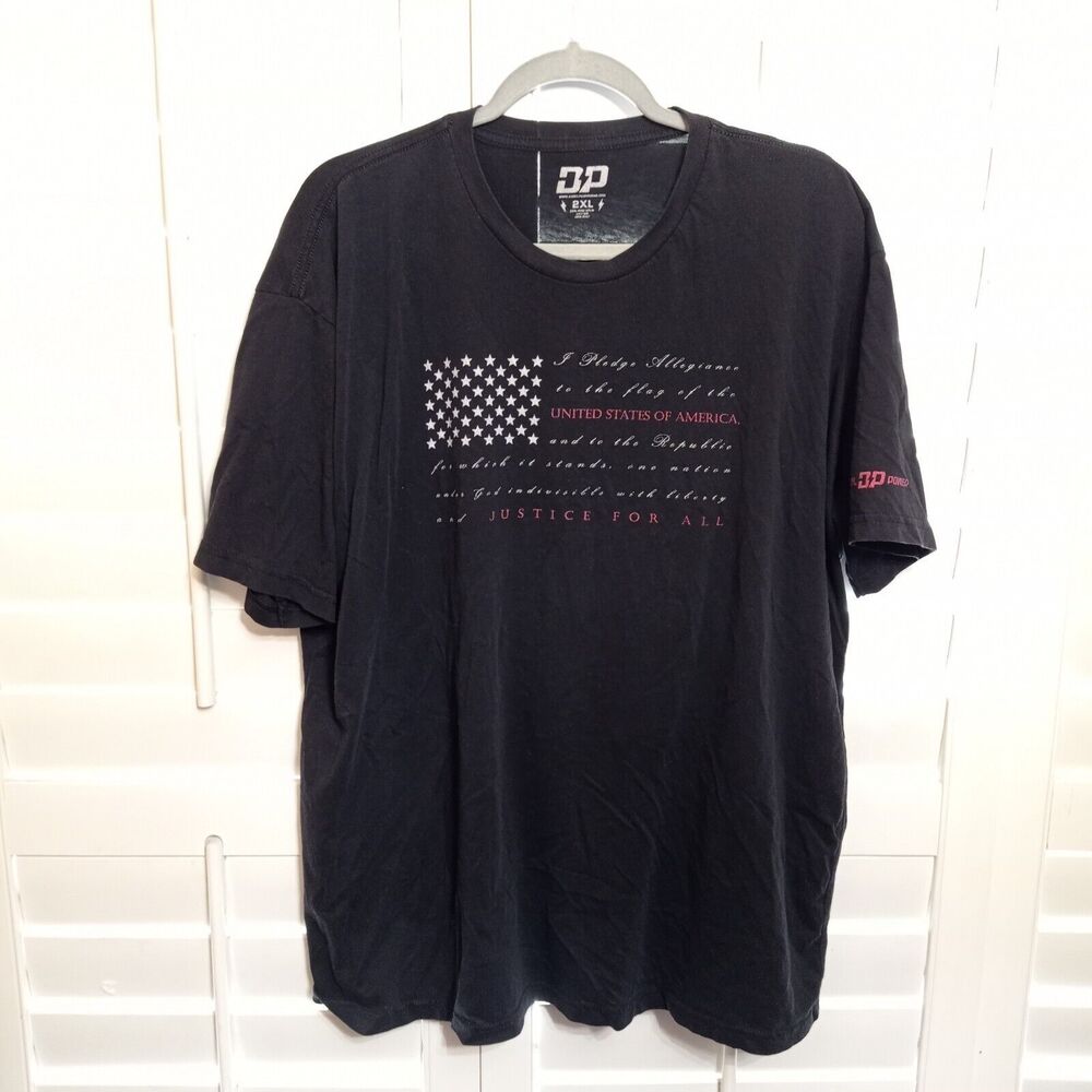 Diesel Power USA Flag Black T-shirt Men's XXL 2XL 4th Of July Celebration Tee